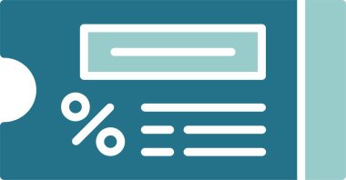 Kupon Kodu simgesi, vektör illüstrasyonu 
