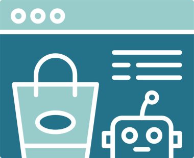 çevrimiçi alışveriş simgesi, vektör illüstrasyonu basit tasarım