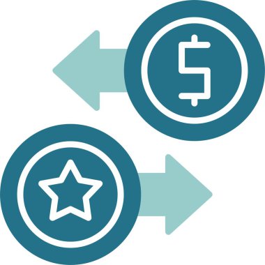 Sadakat Noktaları ikon vektör illüstrasyon tasarımı