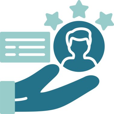 Müşteri geribildirim simgesi, vektör illüstrasyonu basit tasarım