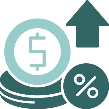 Faiz oranı simgesi vektör illüstrasyon tasarımı