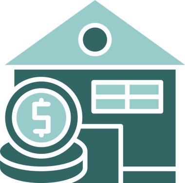 İpotek. Web simgesi basit illüstrasyon                                     