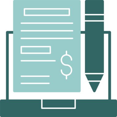 Bütçe finans simgesi, vektör illüstrasyonu 