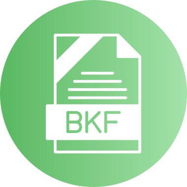 BKF file format icon web simple illustration clipart