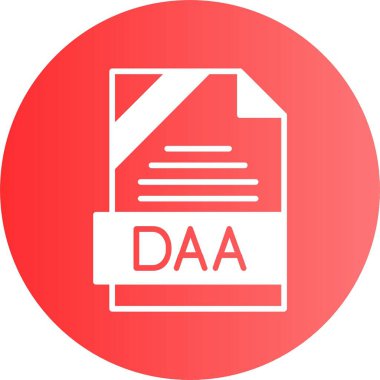 DAA file format icon web simple illustration clipart