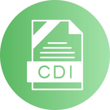 CDI dosya biçimi simgesi basit illüstrasyon