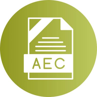 AEC dosya biçimi simgesi basit illüstrasyon