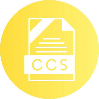 CCS file format icon web simple illustration clipart