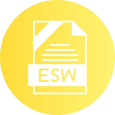 ESW file format icon web simple illustration clipart