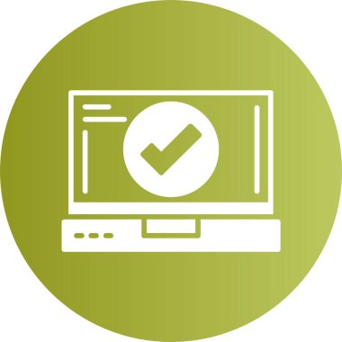 Mark Simge Vektörü 'nü kontrol et. Web Sitesi Bilgisayar ve Mobil Vektörü Sembolü