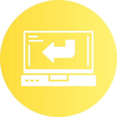 dizüstü bilgisayar simgesi, vektör illüstrasyonu basit tasarım