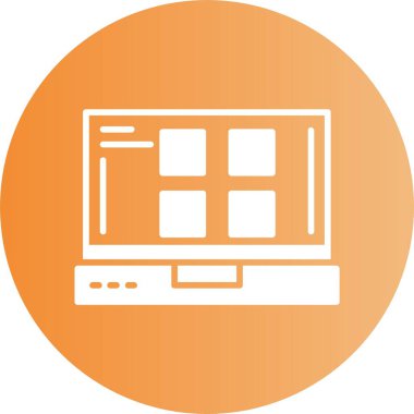 Web Menü Simgesi. Web Düğmesi kavramı. Vektör İllüstrasyonu. Düz Tasarım Biçimi