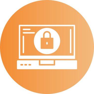 Kilit. Web simgesi basit illüstrasyon