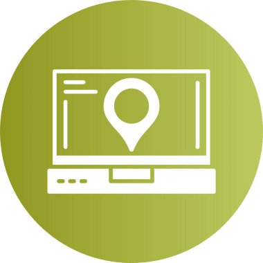 konum. Web simgesi basit illüstrasyon