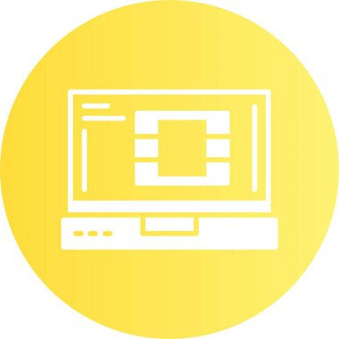 video. Web simgesi basit illüstrasyon