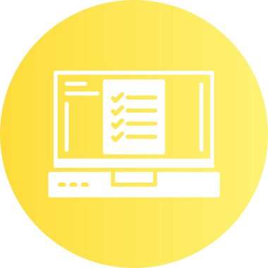 Kontrol listesi belgesi simgesi, vektör illüstrasyonu 