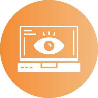 Manzara. Web simgesi basit illüstrasyon