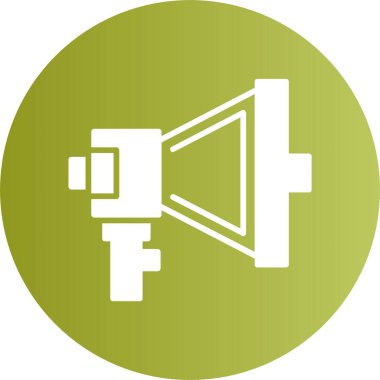 Megafon ağı basit simge illüstrasyonu