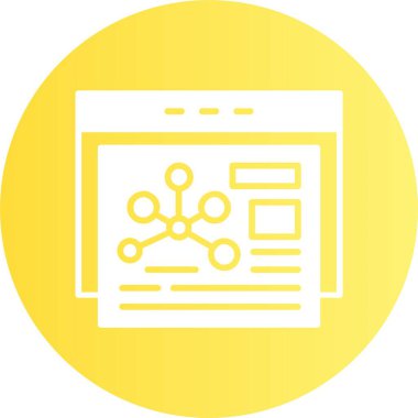 Ağ ağı basit simgesi illüstrasyonu