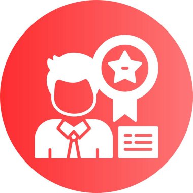 Düz rozet ikonu. vektör illüstrasyonu