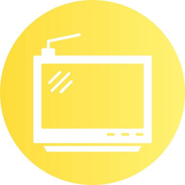 Televizyon. Web simgesi basit illüstrasyon