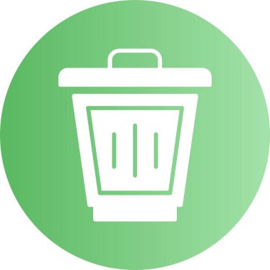 Çöp tenekesi. Web basit simgesi illüstrasyonu