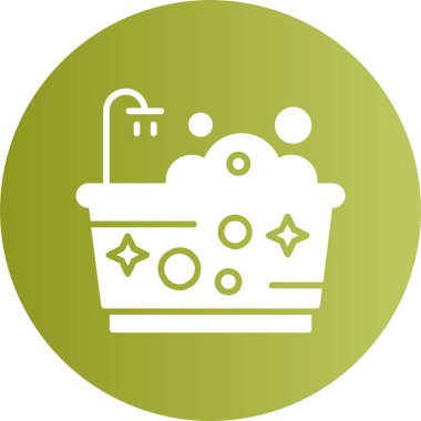 Web banyosu ikonu vektör illüstrasyonu