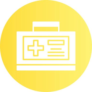 İlk yardım çantası. Web simgesi basit illüstrasyon