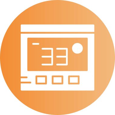 Termostat. Web simgesi basit illüstrasyon