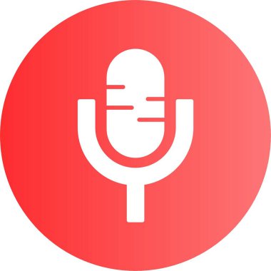 mikrofon simgesi. Basit Vektör illüstrasyonu 