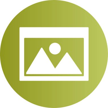 Resim web simgesi, basit vektör illüstrasyonu