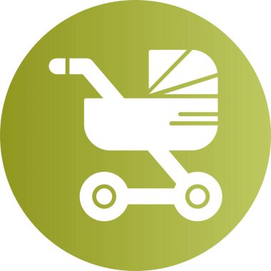 Stroller basit simge vektör çizimi