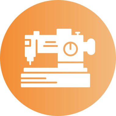 Dikiş makinesi. Web basit simgesi illüstrasyonu