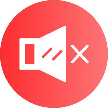 Sessiz ol. Web basit simgesi illüstrasyonu