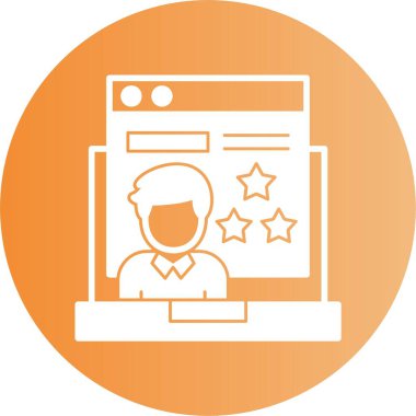 Müşteri geribildirim simgesi, vektör illüstrasyonu basit tasarım