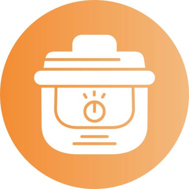 Yavaş pişiren ağ simgesi, basit vektör illüstrasyonu