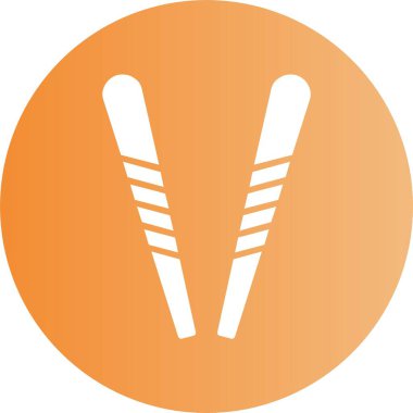 Yemek çubukları. Web basit simgesi illüstrasyonu