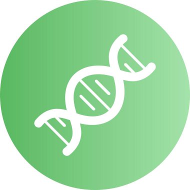 DNA sarmal DNA molekülü simgesi ana hat biçiminde 