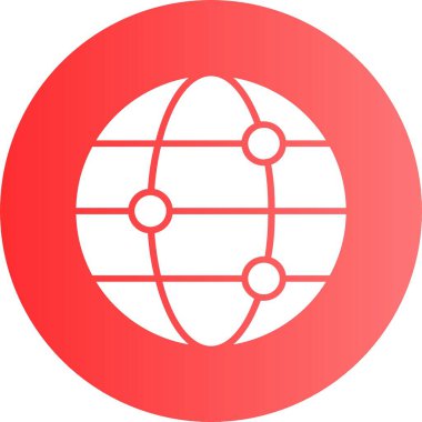 Küresel Web simgesi basit illüstrasyon