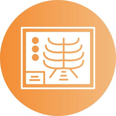 Röntgen ikonu. Basit tasarım çizimi