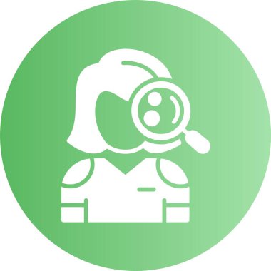 Kadın derisi kontrolü. Web basit simgesi illüstrasyonu