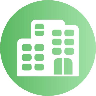 Hastane web binası basit simge illüstrasyonu