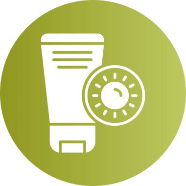 Güneş bloğu simgesinin vektör illüstrasyonu