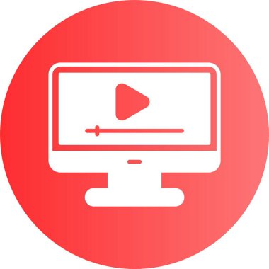 Video akış simgesi, basit vektör illüstrasyonu