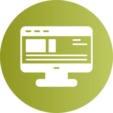 Çevrimiçi reklam ağı basit simge illüstrasyonu