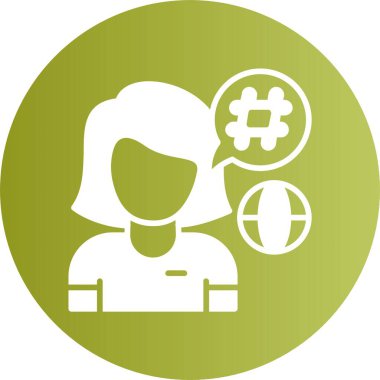 Etiket Kadın web simgesi vektör illüstrasyonu