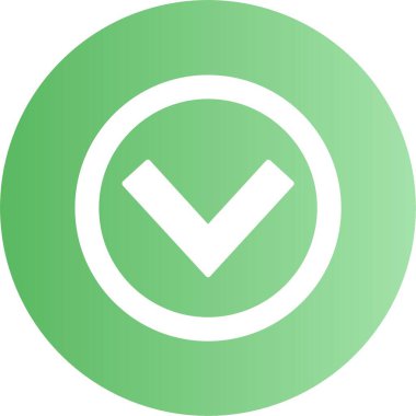 Sembol Aşağı web simgesi, basit vektör illüstrasyonu