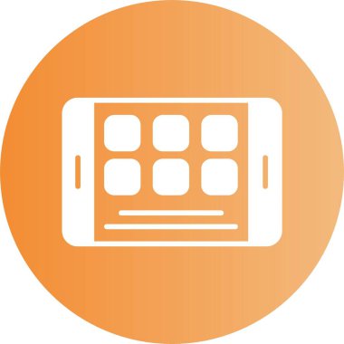 Cep telefonu web basit simge illüstrasyonu