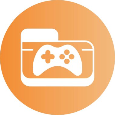 Oyun simgesi, düz stil tasarımı