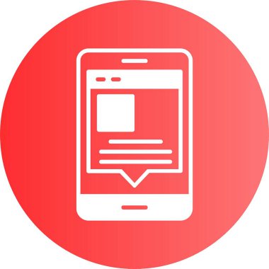 akıllı telefon simgesi, vektör illüstrasyonu basit tasarım